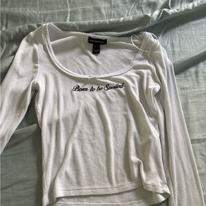 Streetwear Society White Long Sleeve Top